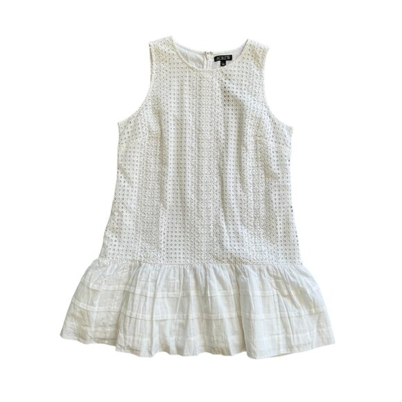 NWT J. Crew White Eyelet Short Dress, Lined - Picture 1 of 8